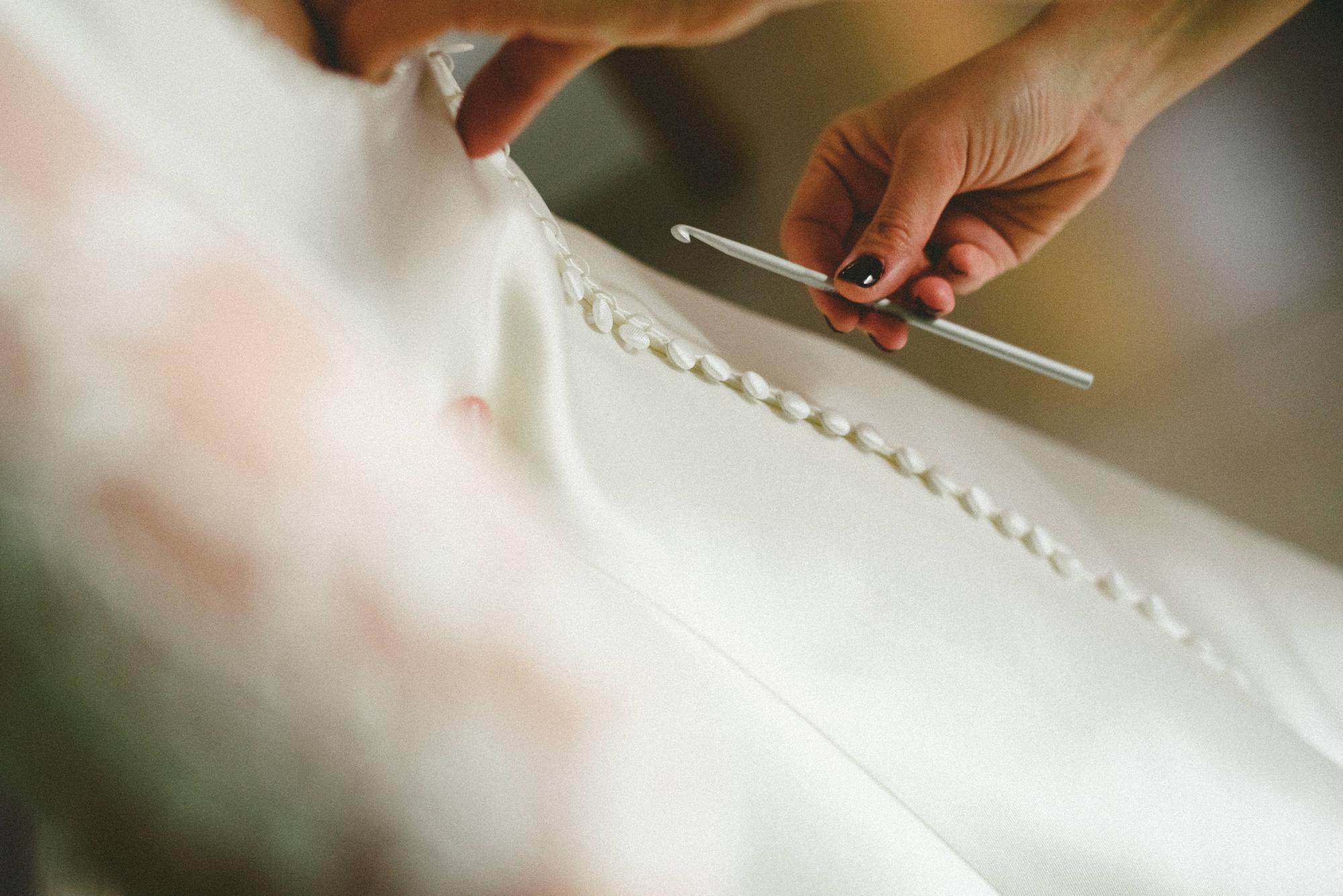 Detal ściegu satin stitch